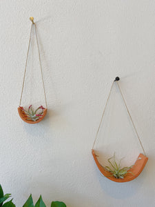 Hanging Ceramic Air Plant Cradle in Terracotta