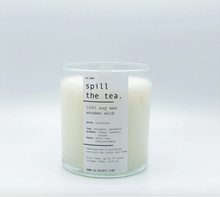 Load image into Gallery viewer, Spill the Tea | 100% Soy Wooden Wick Candle
