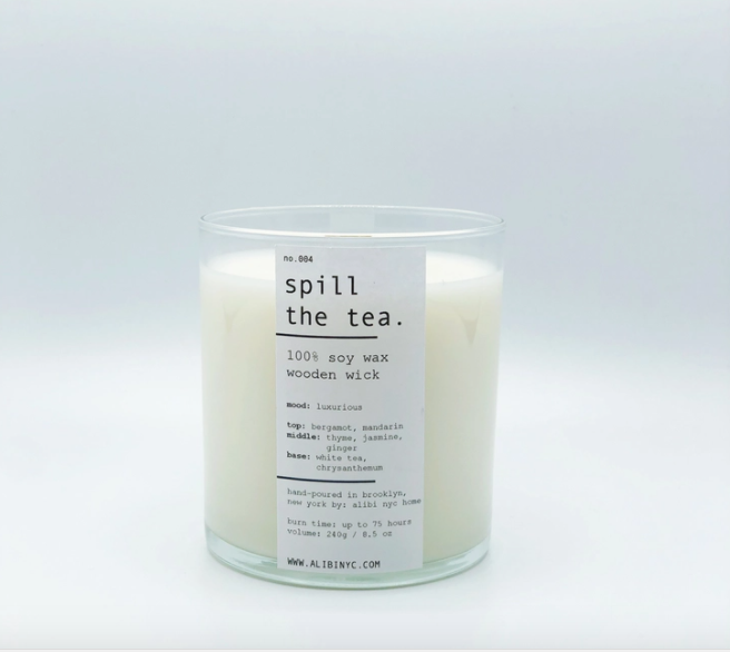 Spill the Tea | 100% Soy Wooden Wick Candle