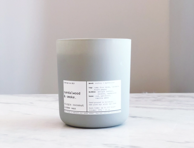 Sandalwood & Smoke | Virgin Coconut Crème & Wooden Wick Candle