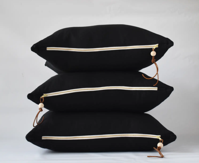 Black Linen Pillow